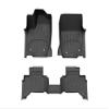 WeatherTech FloorLiner HP Custom Fit Floor Mats for Lexus GX, Land Cruiser - 1st & 2nd Row (441874-1-2IM), Black view 1
