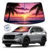 KDM Sunset Beach Style Windshield Sun Shade Fit for 2023 2024 2025 Honda CR-V,Foldable Front Reflective Windows Sunshade Visor Protector Blocks UV Rays Heat view 1