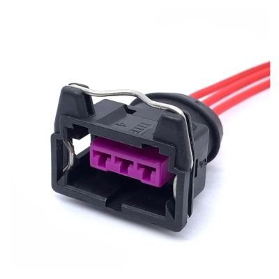 automotive connectors 3 Pin 3.5MM Automotive Ldle Speed Motor Transducer Socket Electrical Connector Wire Harness Female Fit Compatible EV1 443906233 easy replacement(5 Pcs)