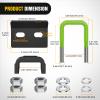 Nilight Trailer Hitch Tightener for 2 Inch Trailers Hitches Mount Anti Rattle Heavy Duty Steel with Rubber Cover Green U Bolt Matte Black Plate Electrophoresis Anti-Rust Triple Protective view 2