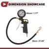 HEROFFIX 1 Set Universal Tire Pressure Gauge Gear Sets Air Chuck 0-160PSI GHI07-160PSI Air Pressure Meter for Cars view 4