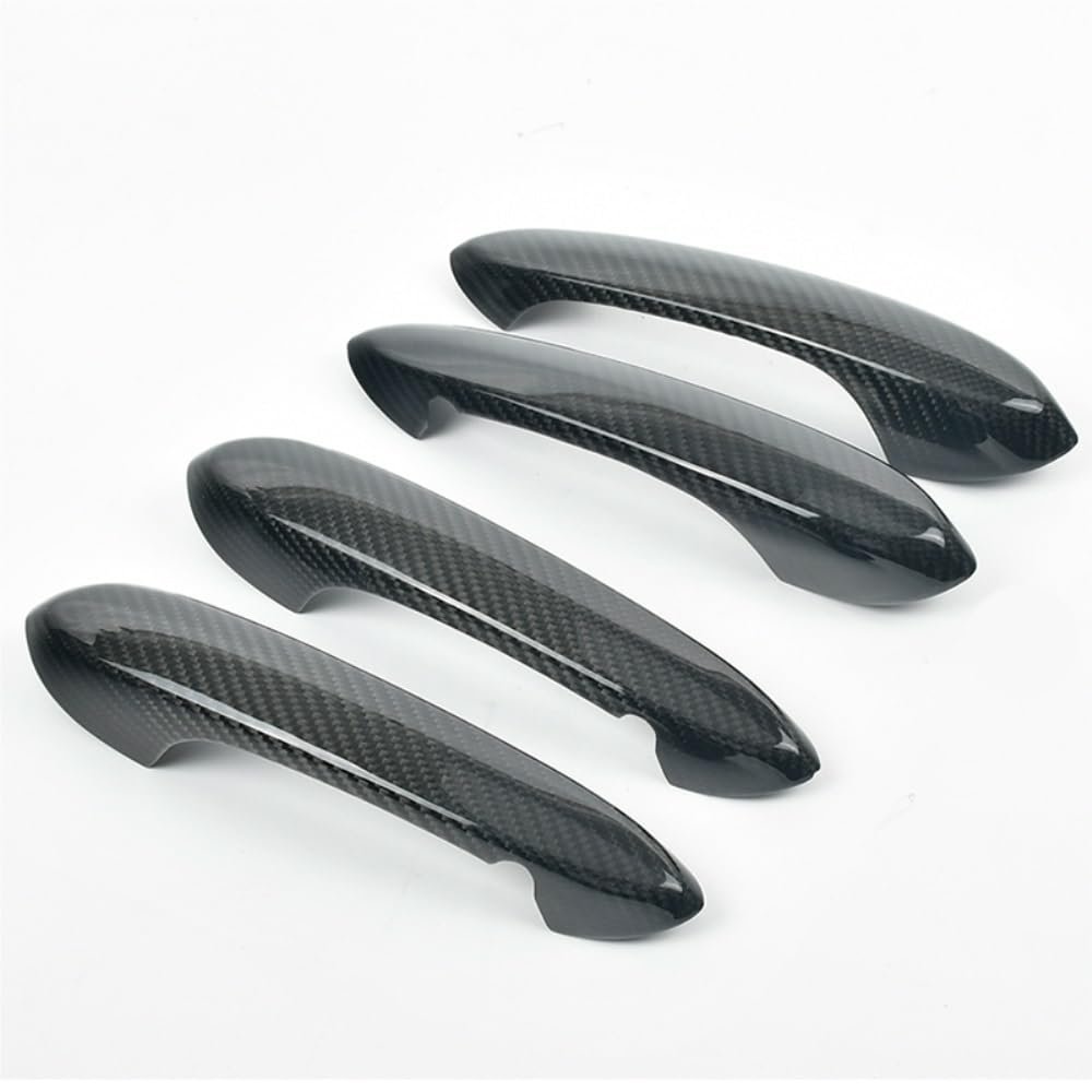 TYGHTJ Dry Carbon Fiber Car Side Body Door Handle Cover Trim Compatible for BMW G20 3 Series G14 G15 G16 2020+ G01 X3 G02 X4 G05 X5 G06 X6 G07 X7(Carbon Fiber 4 Door)