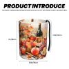 Edafol Farm Grapes Wine Maple Car Trash Can Mini Waterproof Collapsible Car Tash Bin Automotive Garbage Cans Vehicle Trash Can for Back Front Seat view 2
