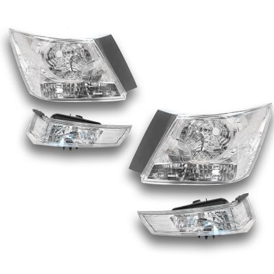 Whole Tail Lamps Crystal Clear Lens Brake Tail Lights Turn Signal Cover Fit For Inspire JDM 2008 2009 2010 2012 Only, (NOT for Coupe & Accord Sedan LX, LX-P, EXL, EX6)