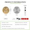DXNQ 2PCS Stick on Dashboard Car Clock, Mini Luminous Analog Clock with Vent Clip & Adhesive Tape, Tiny Watch Pocket Clock Air Vent Dashboard Decor for Car Motorcycle Bike Home (Golden+White) view 2