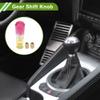 HOPESPANNER Diamond Tricolor Crystal Shift Knob Gear Shifter Knob Acrylic Stick Shifter Lever Knob for Automatic and Manual Vehicle W/ 2 Adapter Red Yellow 1 Set view 2