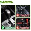 HOPESPANNER Diamond Tricolor Crystal Shift Knob Gear Shifter Knob Acrylic Stick Shifter Lever Knob for Automatic and Manual Vehicle W/ 2 Adapter Red Yellow 1 Set view 3