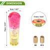HOPESPANNER Diamond Tricolor Crystal Shift Knob Gear Shifter Knob Acrylic Stick Shifter Lever Knob for Automatic and Manual Vehicle W/ 2 Adapter Red Yellow 1 Set view 4