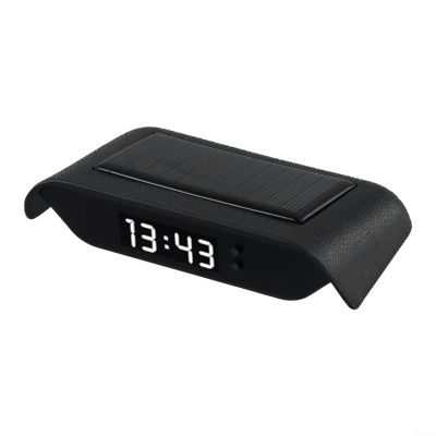 Startbuymore Small Digital Clock, for MINI Car Dashboard Clock, Vehicle Timekeeper, Temp Readings AND Sensors, Solar Power Supply