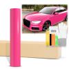 20"x60" (1.6FTx5FT) High Gloss Rose Red Glossy Vinyl Wrap Auto Car Sticker Decal Film Sheet Bubble Free Air Release Technology with Tool Kit view 1