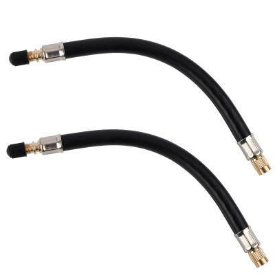 2pcs Valve Stem Extension, 8.54 Inch Dually Flexible Valve Stem Extenders Tire Inflation Extension Hose Tube Tire Valve Adaptor Tool for Universal Cars Motorcycles Bicycles Bike RVs Air Compressors
