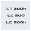 Glossy Black 3D ABS Letters Number CT200h LC500 LC500h Emblem for Car Trunk Logo Sticker Badge Accessories(LC500h) view 2