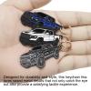 hrabykt Keychain with American Leather Flag Metal Keychain For Ram 1500 2500 3500 Accessories view 2