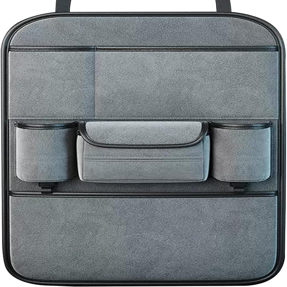 JSFZM Car seat Organiser Car Seat Organiser for Mini Countryman, Car Passenger Tidy Backseat Organiser Vehicle Storage Bag with Laptops Tablet Cup Holder,Blue/C(Grey/a)