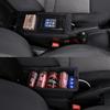 XSHENG Car Armrest Box Suitable for Kia Rio 2018-2023 armrest Box Center Storage Box Manual Control Center Console (Black with red line) view 3