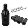 LHDOS Universal Car Gear Shift Knob Adapter, M10x1.5 Aluminum Alloy Gear Stick Connector Car Shifter Adapter, Gear Shift Adapter Shifter Knob Boot Retainer for Non-Threaded Manual Shifters (Black) view 1