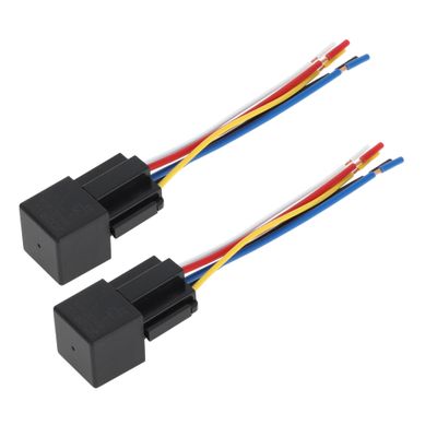 RATCHROLL 5 Pins 36V 80A 2 Pcs Auto Relay with Harness Sockets Waterproof Car Relay Black