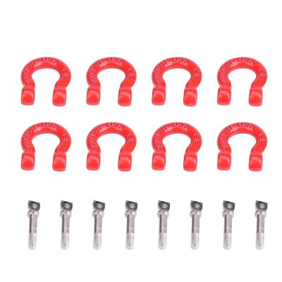 Yctze 8PCS Metal Tow Shackle Lock Catch Assembly RC Climbing Crawler Car Accessories Parts Car Model Accessory for 1/10, 1/12, 1/18, 1/24 Scale RC Cars with Trailer Buckle and Hooks