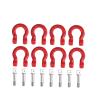 Yctze 8PCS Metal Tow Shackle Lock Catch Assembly RC Climbing Crawler Car Accessories Parts Car Model Accessory for 1/10, 1/12, 1/18, 1/24 Scale RC Cars with Trailer Buckle and Hooks view 2