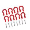 Yctze 8PCS Metal Tow Shackle Lock Catch Assembly RC Climbing Crawler Car Accessories Parts Car Model Accessory for 1/10, 1/12, 1/18, 1/24 Scale RC Cars with Trailer Buckle and Hooks view 4