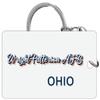 R and R Imports Wright-Patterson AFB Ohio Souvenir Acrylic Keychain 3D Retro Design Single view 1