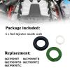 6 Set Fuel Injector Nozzle Seal Kits Compatible with Touareg A4 A5 A6 A7 A8 Q5 Q7 RS3 RSQ3 TTRS Fuel Injector O-Rings Replacement 06E998907E 06E998907B view 3