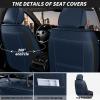 Arazi Front Car Seat Covers for Hyundai Elantra 2002-2026,Black&Blue view 3