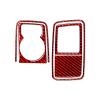 Carbon Fiber Center Console Car Gear Shift Knob Rotary Shifter Panel Cover Carbon Fiber Sticker Car Interior Trim Compatible with Dodge Ram 1500/2500/3500 2013 2014 2015 Accessories Red (Kit-C 5Pcs) view 2