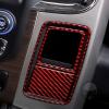 Carbon Fiber Center Console Car Gear Shift Knob Rotary Shifter Panel Cover Carbon Fiber Sticker Car Interior Trim Compatible with Dodge Ram 1500/2500/3500 2013 2014 2015 Accessories Red (Kit-C 5Pcs) view 4