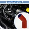 X AUTOHAUX 1 Set 57mm/2.24" ID 102mm/4.02" Length 45 Red Blue Car Silicone Hose with Clamps Coolant Hose Universal view 2