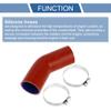 X AUTOHAUX 1 Set 57mm/2.24" ID 102mm/4.02" Length 45 Red Blue Car Silicone Hose with Clamps Coolant Hose Universal view 4