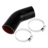 X AUTOHAUX 1 Set 54mm/2.13" ID 90mm/3.54" Length 45 Black Red Car Silicone Hose with Clamps Coolant Hose Universal view 1