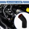 X AUTOHAUX 1 Set 54mm/2.13" ID 90mm/3.54" Length 45 Black Red Car Silicone Hose with Clamps Coolant Hose Universal view 2