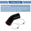 X AUTOHAUX 1 Set 54mm/2.13" ID 90mm/3.54" Length 45 Black Red Car Silicone Hose with Clamps Coolant Hose Universal view 4