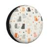Cute Cartoon Cats Spare Tire Cover Wheel Protectors for Rv Camper Travel Trailer SUV Truck 14 Inch view 1