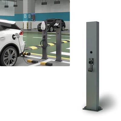 Electric Vehicle Charger Pedestal Stand, with Password Lock, Freestanding Electric Car Charging Stations Stand Accessory, Floor Mounted, All Weather, Electric Vehicle Pile