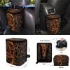 Drydeepin Cool Dragon Print 15Pcs Car Seat Cover Full Set Car Steering Wheel Cover Seat Belt Cover Trash Bin Air Vent Storage Box Front Rear View Mirror Car Cup Holder Keychain view 4