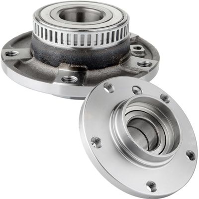 KAGWFEA 2pcs Wheel Hub and Bearing Assembly Front Side Steel with ABS Sensor for BMW 4.72In-Bolt Circle Diameter 713125 BR930349,Free return