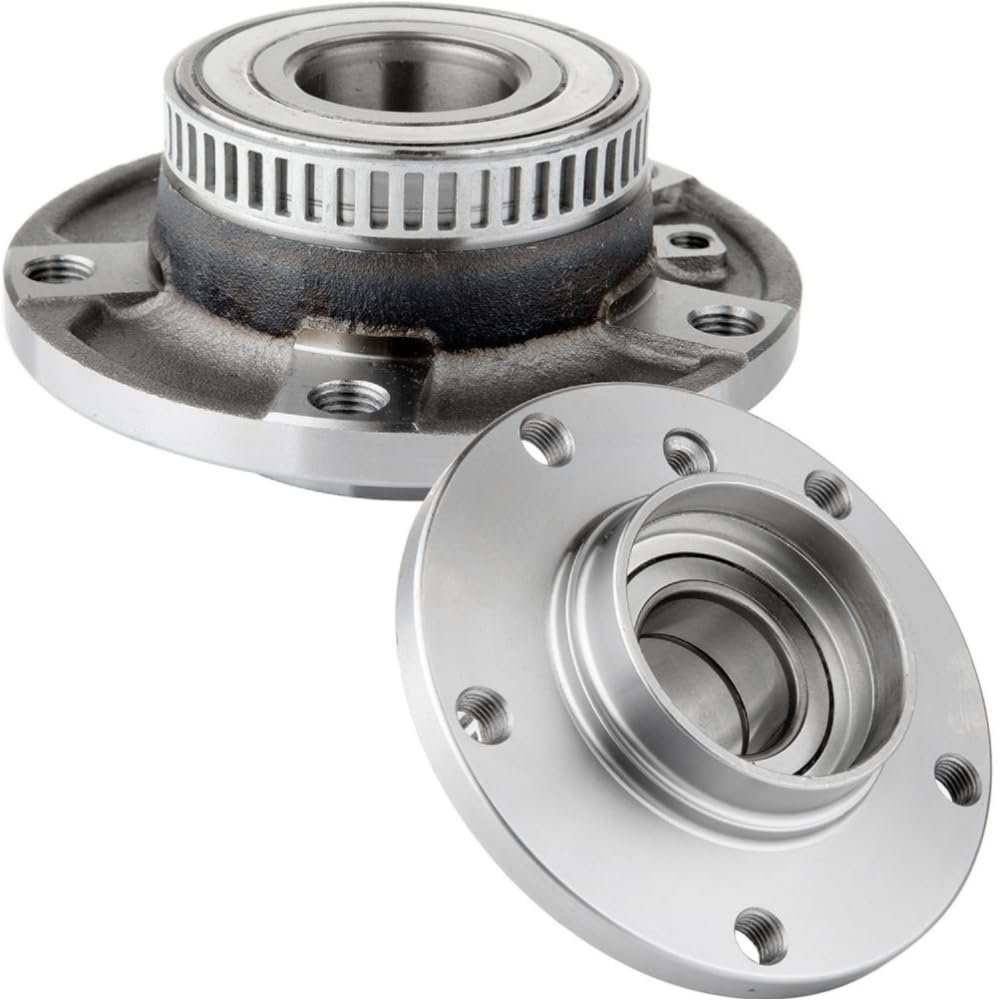 KAGWFEA 2pcs Wheel Hub and Bearing Assembly Front Side Steel with ABS Sensor for BMW 4.72In-Bolt Circle Diameter 713125 BR930349,Free return