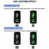 Whip Lights Rocker Switch 5 Pin SPST 12V-24V DC Marine Boat Waterproof Heavy Duty Toggle Switch On Off, Laser Etched Rocker Switch with Jumper Wires for Automotive Jeep Car Truck RV ATV UTV (Green) view 3