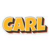 Comic Style Carl Name Sticker - Waterproof Vinyl Decal for Car Bumper, Laptop, Water Bottle, Luggage, Wall, Window Sticker, Size - 3'' Longer Side view 1