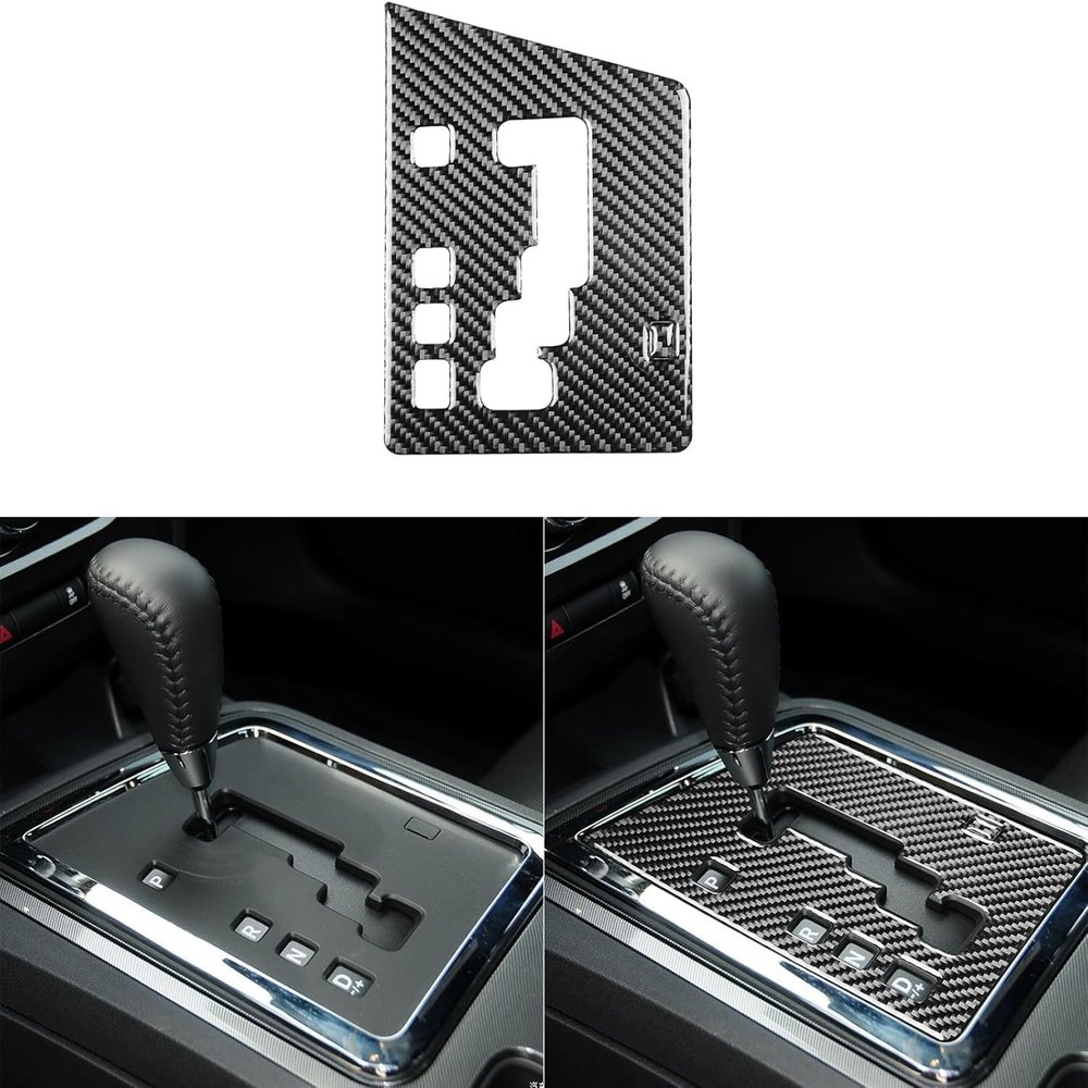 JKYUKU Real Carbon Fiber for Dodge Accessories Center Console Gear Shift