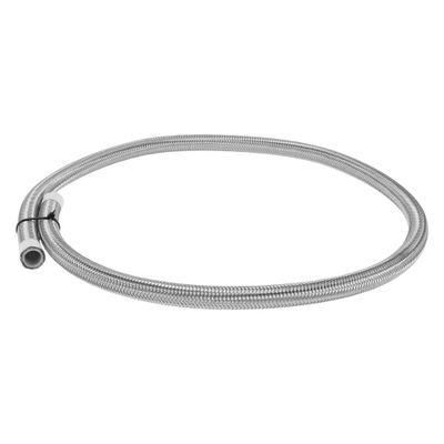 HOPESPANNER AN8 Fuel Line Hose Silver Tone 3ft Vacuum Hose Automotive Fuel Hose 3ft 3/7"ID 1/2"OD PTFE Rubber,Stainless Steel Braided 1 Pcs AN8