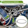 HOPESPANNER AN8 Fuel Line Hose Silver Tone 3ft Vacuum Hose Automotive Fuel Hose 3ft 3/7"ID 1/2"OD PTFE Rubber,Stainless Steel Braided 1 Pcs AN8 view 2