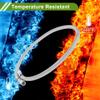 HOPESPANNER AN8 Fuel Line Hose Silver Tone 3ft Vacuum Hose Automotive Fuel Hose 3ft 3/7"ID 1/2"OD PTFE Rubber,Stainless Steel Braided 1 Pcs AN8 view 3