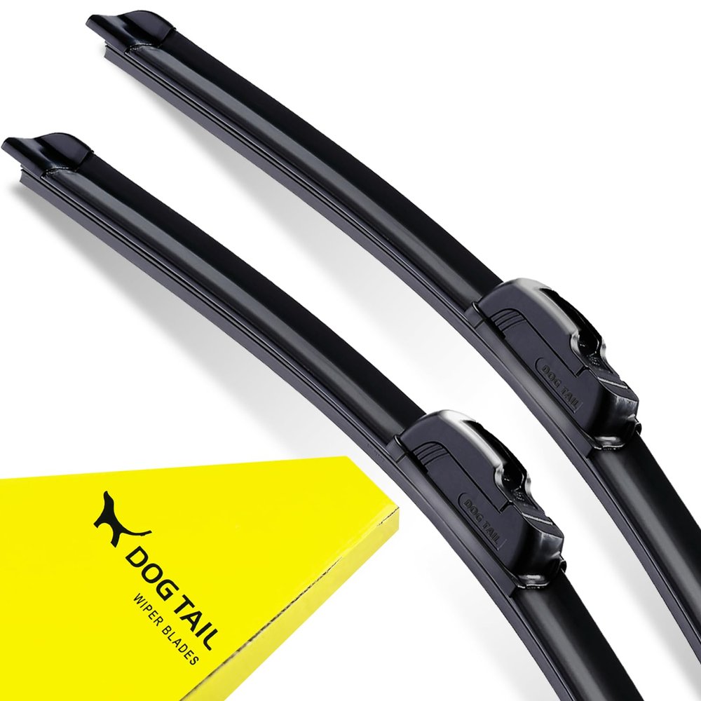 DOG TAIL 22 Inch Wiper Blades 2 Pack, Front Windshield Wipers for Ford F150 2009-2025, F250 2009-2023, Ford Expedition 2007-2025, All Season Automotive Replacement Pair, J-Hook Durable Rubber