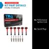 TRQ Performance Ignition Coil and Spark Plug Kit 12 Piece Coil on Plug view 2