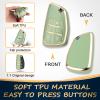 QBUC for Chevy Key Fob Cover with Keychain Soft TPU Protection Case Compatible with 2021-2026 Chevy Tahoe Suburban GMC Yukon Denali Silverado 6-Buttons(Gold Trim Green) view 3
