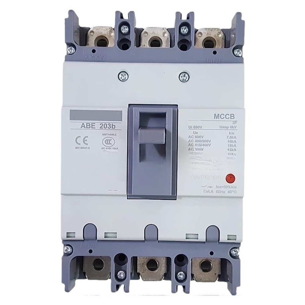 CHBMSS ABE203b Molded case Circuit Breaker ABE-203B Air switches 3P 100A 125A 150A 175A 200A 225A MCCB(ABE 203b 100A)