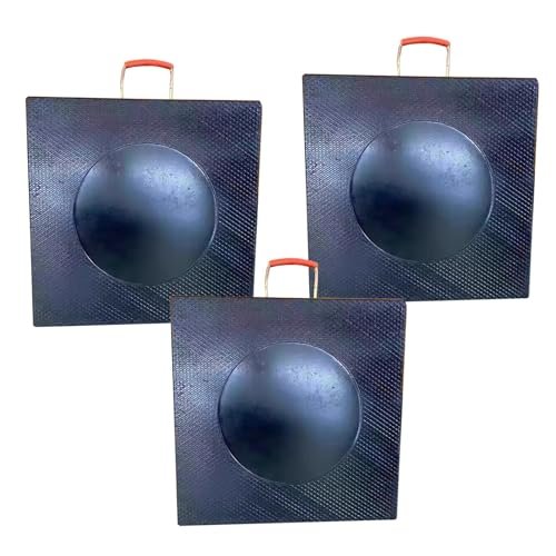 1/2/3/4 Pack Outrigger Pad with Handle for Rv Jacks - 30 40 50 60 70cm Width High Density Heavy Duty Outrigger Jack Pads - Prevents Sinking Crane Trailer Stabilizer Pads(3 Pack,23.6x23.6x2in